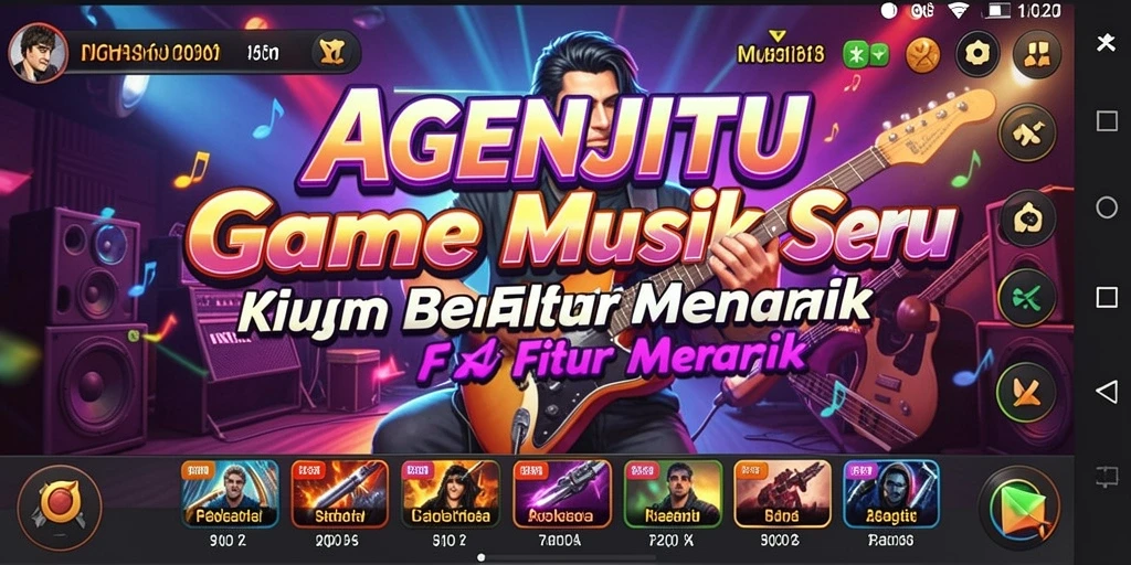 Tampilan gameplay AGENJITU yang penuh warna dan seru.