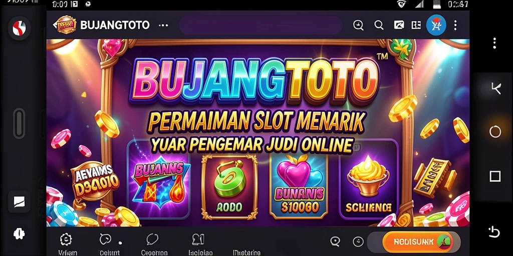 Screenshot gameplay <strong>BUJANGTOTO</strong> menampilkan keseruan putaran slot yang penuh warna.
