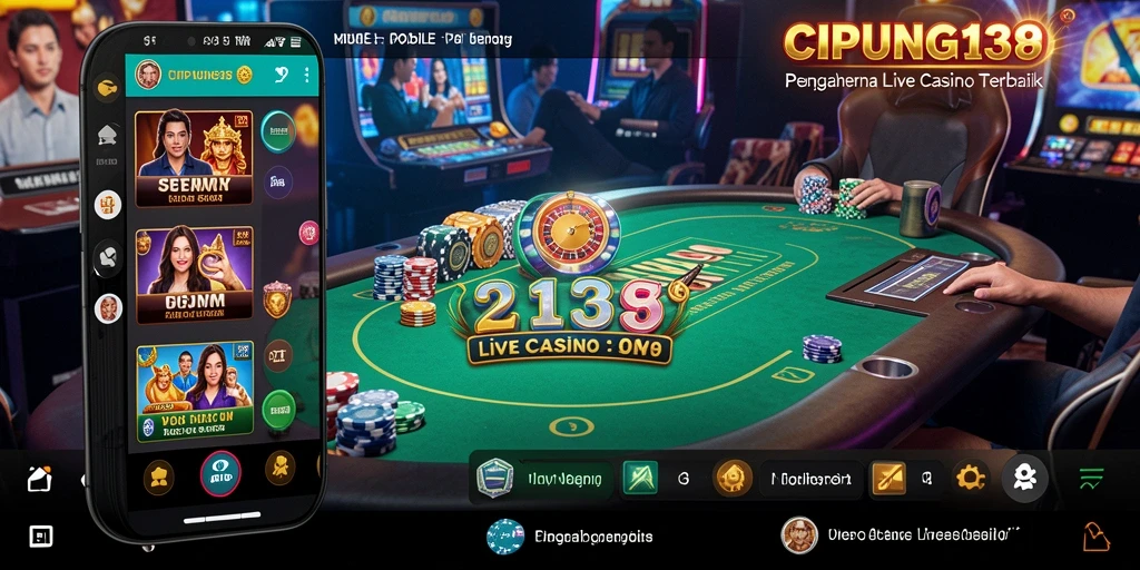 Tampilan gameplay Live Casino yang mendebarkan di CIPUNG138.