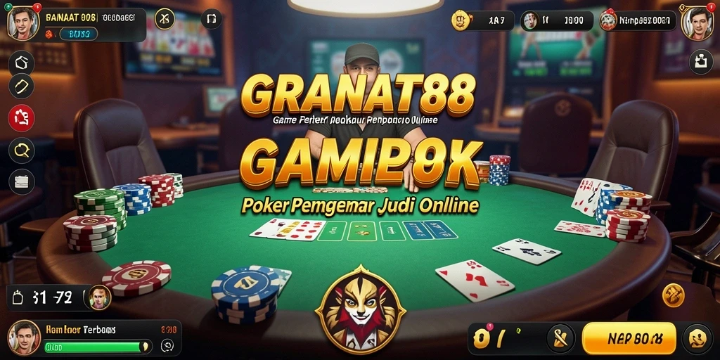 Tangkapan layar gameplay Poker yang mendebarkan di GRANAT88.