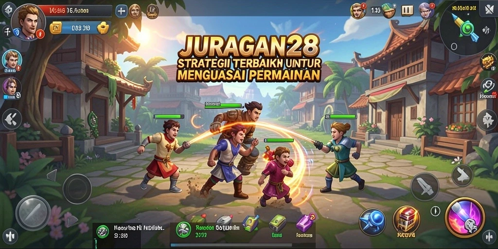 Tampilan gameplay JURAGAN28 yang penuh strategi dan aksi.