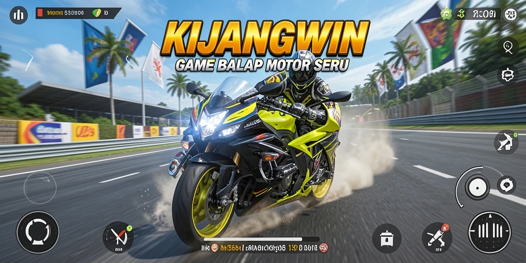 Tampilan menegangkan dari balapan motor di KIJANGWIN.