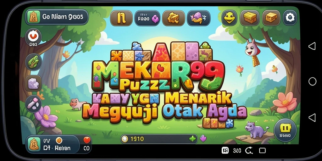 Screenshot gameplay MEKAR99 menampilkan tantangan teka-teki yang seru.