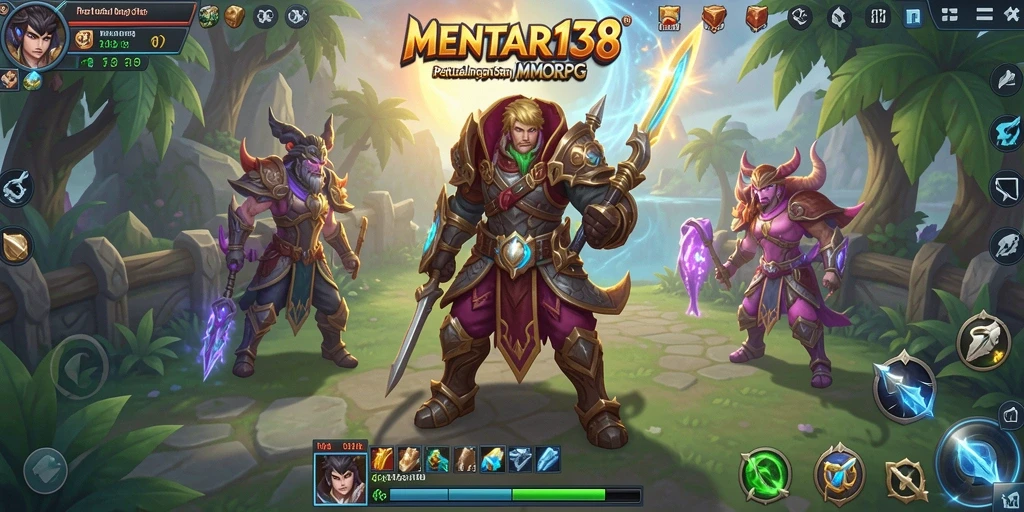 Tampilan gameplay MENTARI138 menampilkan aksi seru di dunia fantasi MMORPG.