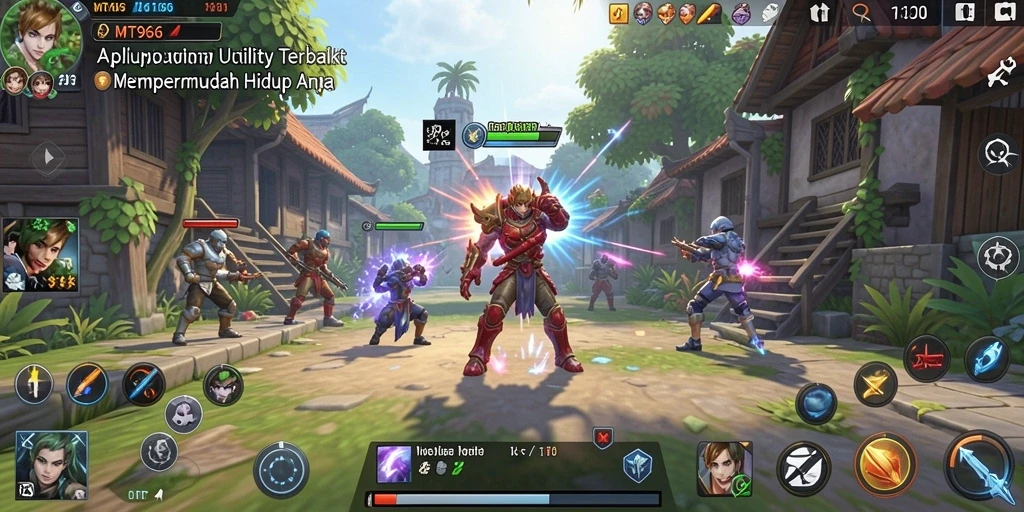 Screenshot utama MT966 menampilkan antarmuka aplikasi yang modern dan fungsional.
