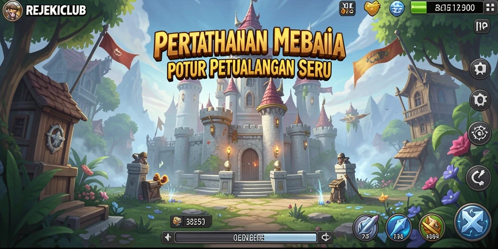 Gameplay menara pertahanan yang seru dan menantang di REJEKICLUB.