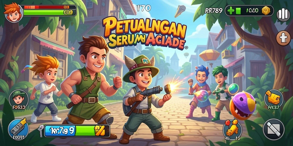 Tangkapan layar utama RR789 menampilkan aksi permainan Arcade yang seru.