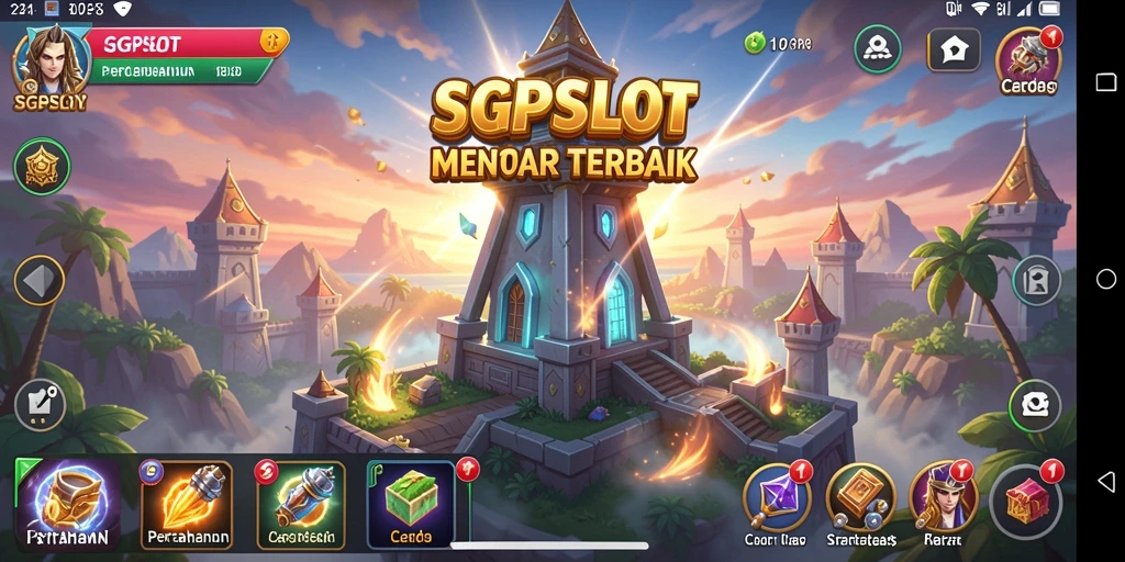 Screenshot gameplay dari SGPSLOT yang menampilkan aksi Tower Defense.