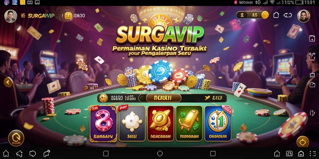 Tampilan menarik dari gameplay Kasino di SURGAVIP.
