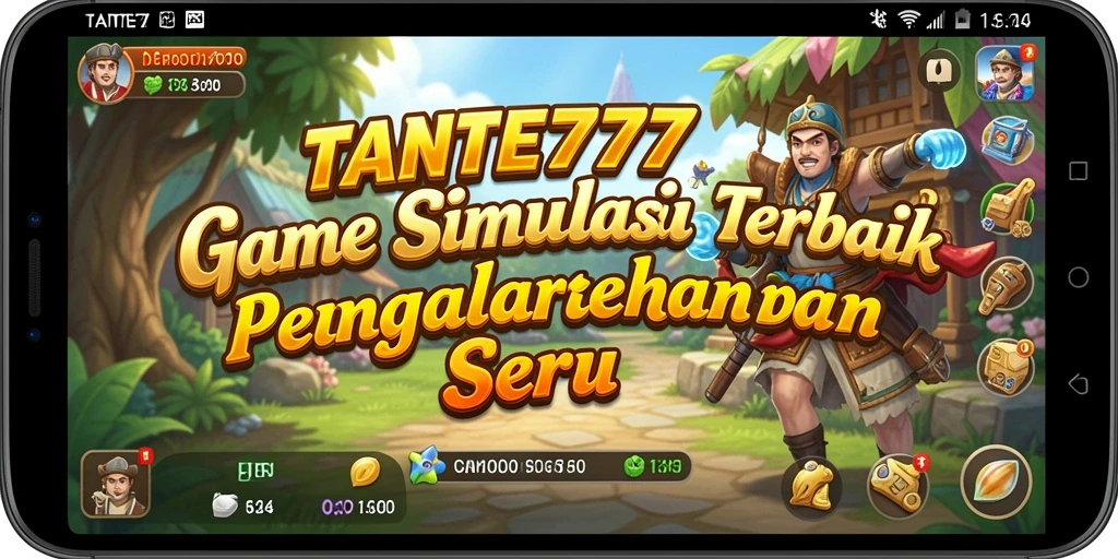 Tampilan gameplay seru dalam TANTE777 di dunia simulasi.